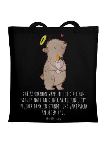 Mr. & Mrs. Panda Shopper Bag Bär Kommunion  mit Spruch in Schwarz
