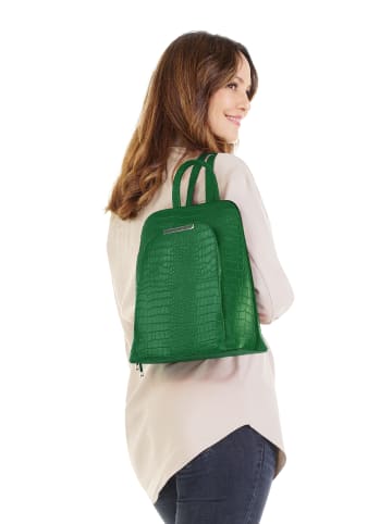 Cluty Rucksack echt Leder in grün