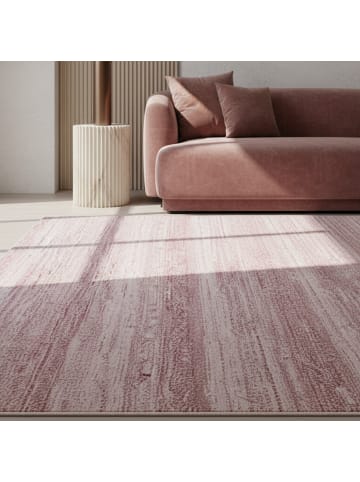 KADIMA DESIGN Teppich Kurzflor Waschbar Einfarbig INN Strapazierfähig OEKO-TEX in Pink