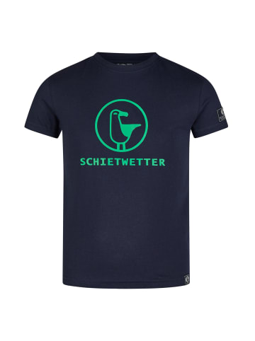 SCHIETWETTER T-Shirt "Lou", 100% Baumwolle, in navy/neongreen