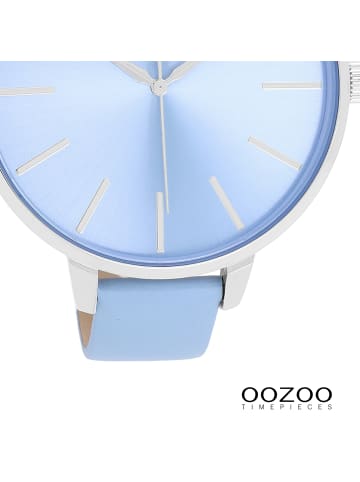 Oozoo Analog-Armbanduhr Oozoo Timepieces hellblau extra groß (ca. 48mm)
