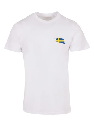 F4NT4STIC T-Shirt Schweden Flagge Sweden in weiß