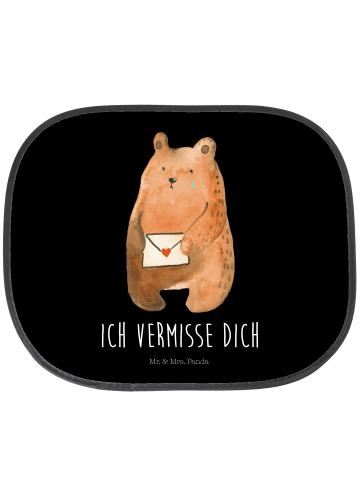 Mr. & Mrs. Panda Sonnenschutz Pkw Bär Vermissen mit Spruch in Schwarz