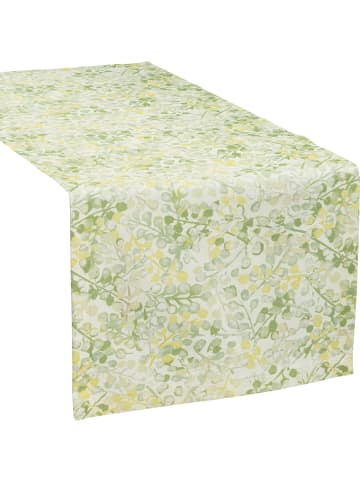 Sander Baumwolle Tischläufer Livorno in oliv