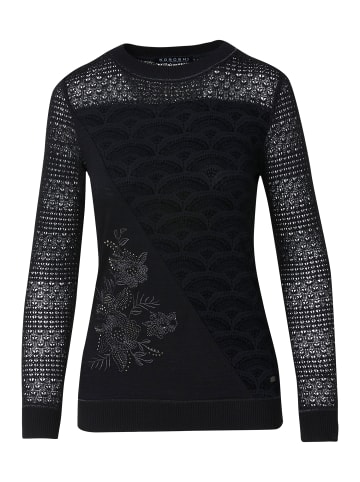 KOROSHI Long sleeve printed women's t-shirt in SCHWARZ