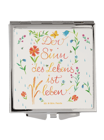 Mr. & Mrs. Panda Kleiner Spiegel Sinn des Lebens mit Spruch in Bunt