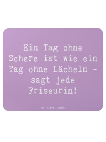 Mr. & Mrs. Panda Mouse Pad Spruch Friseurin Schere mit Spruch in Lavendeltraum