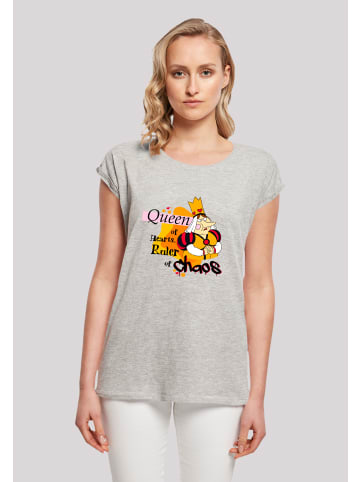 F4NT4STIC T-Shirt Alice im Wunderland Queen Of Hearts in grau meliert