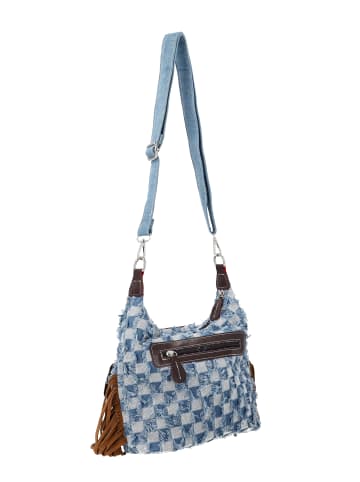 IZIA Women Satchel in Blue White