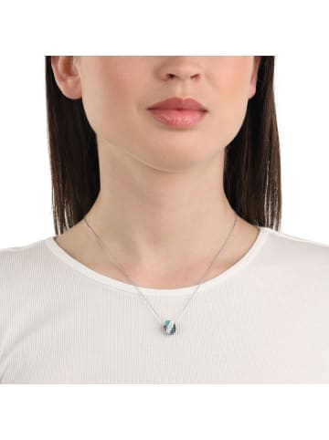 Amor Kette mit Anhänger Silber 925, rhodiniert in Blau