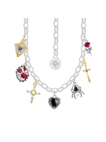 Thomas Sabo Kette Mit Anhängern True Romance in silber, gold, rot, schwearz, weiß