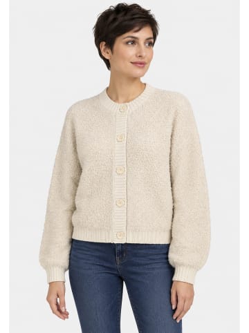 Sublevel Strickjacke Knopfleiste Rundhalsausschnitt in Beige-2