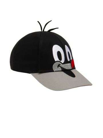 Logoshirt Snapback Cap Der kleine Maulwurf - Mascot in schwarz-grau