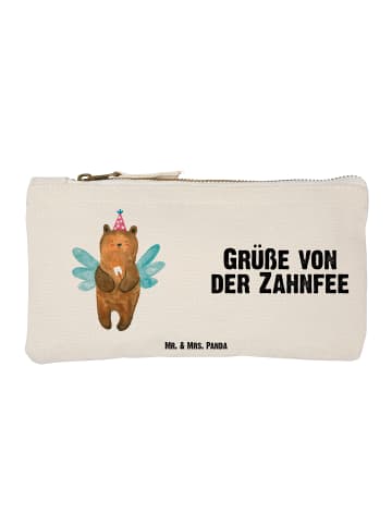 Mr. & Mrs. Panda Kosmetiktasche Bär Zahnfee mit Spruch in Weiß