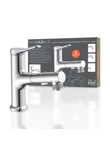 Eisl VARIABILE Waschtischarmatur, Chrom, mit herausziehbarer Haarbrause