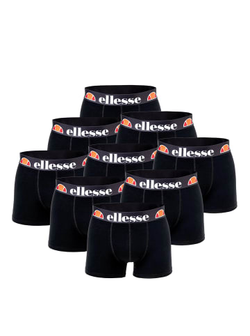 ellesse Boxershorts 9er Pack Boxers in Black/Black/Black