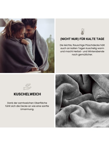 Schiesser Velvet Soft-Wohndecke Mia in Dunkelgrau