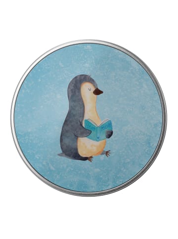 Mr. & Mrs. Panda Aufbewahrungsbehälter Pinguin Buch ohne Spruch in Eisblau