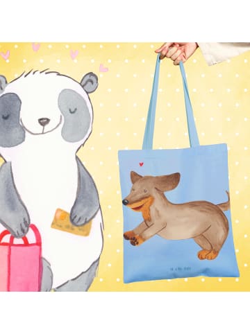 Mr. & Mrs. Panda Shopper Hund Dackel ohne Spruch in Sky Blue