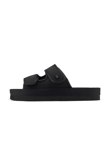 Flip Flop Hausschuh "velcro*flower" in schwarz