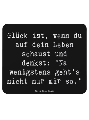 Mr. & Mrs. Panda Mauspad Spruch Glück GemeinMensch mit Spruch in Schwarz