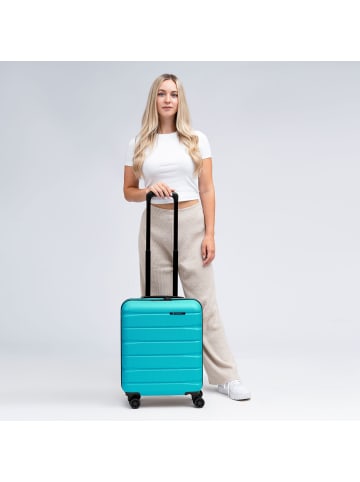 Franky Munich 4.0 4 Rollen Kabinentrolley S 53 cm mit Dehnfalte in aqua dull