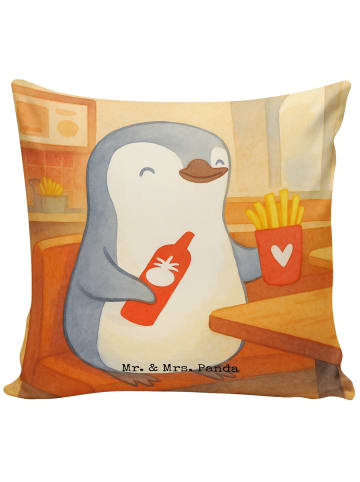 Mr. & Mrs. Panda Kopfkissen Pinguin Pommes Design ohne Spruch in Weiß
