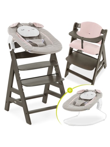 Hauck Alpha Plus Select Charcoal 4-tlg. Newborn Set Powder in grau,beige