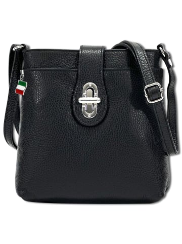 Florence Umhängetasche Leder schwarz ca. 22cm