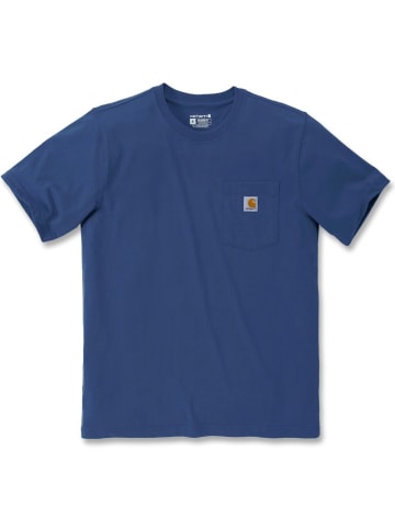 CARHARTT  T-Shirt "K87 Pocket S/S 103296" in Blau