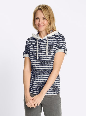 Sieh an! Kapuzenshirt in marine-ecru-bedruckt