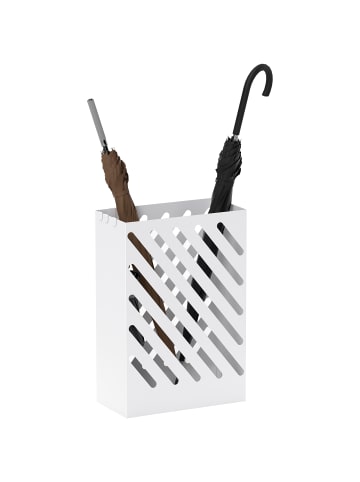 HOMCOM Schirmhalter in Weiß 28L x 14B x 41H cm