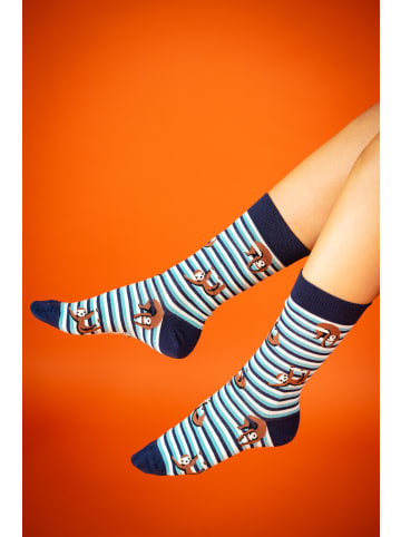 GreenBomb Socks Animal Sloth in Marineblau