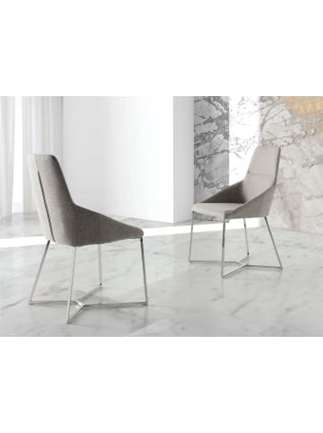 Angel Cerdá Stuhl 4008 in Grau/Stahl – (B)50 x (H)91 x (T)61 cm