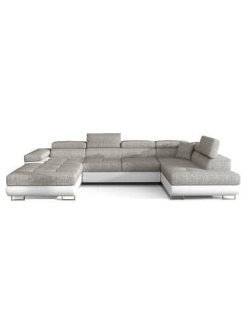 MF Design Rodri Recamiere Rechts in Grau -  (L) 202 x (B) 345 x (H) 90 cm