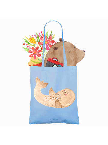 Mr. & Mrs. Panda Tasche Robbe Liegen ohne Spruch in Sky Blue