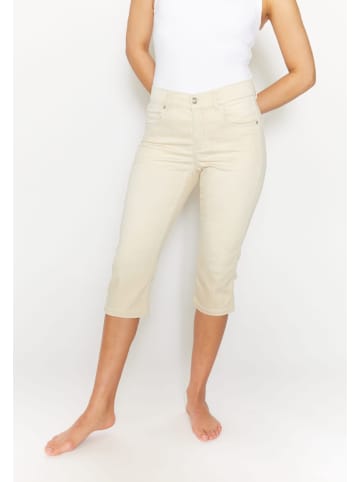 ANGELS  Slim Fit Jeans Jeans Anacapri mit Super Stretch Denim in hellbeige