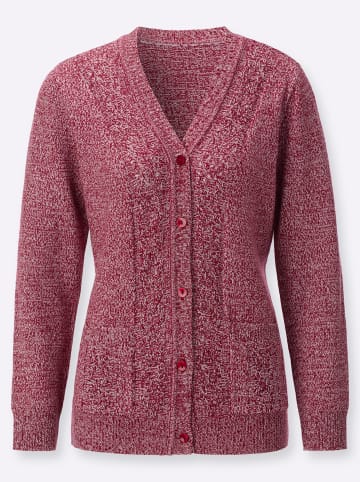 WITT WEIDEN Strickjacke in kirsche-ecru-meliert