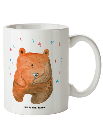 Mr. & Mrs. Panda Teetasse Bär Party ohne Spruch in Weiß