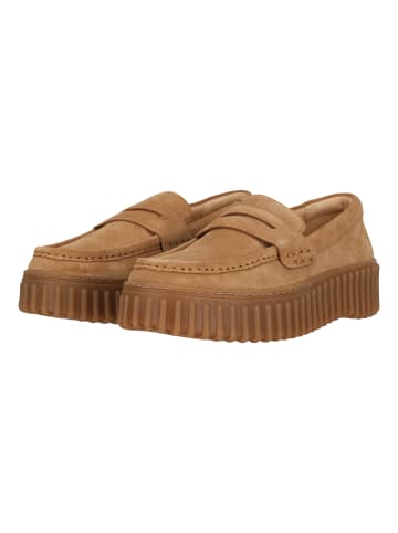 Clarks Loafer Torhill Penny Light Tan Suede in 5247 Light Tan Suede