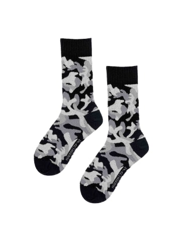 Hudson Socken Camouflage gemustert in Black