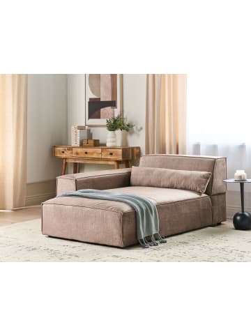 Beliani Chaiselongue HELLNAR in Braun - (W) 102 x (H) 70 x (L) 176 cm rechtsseitig
