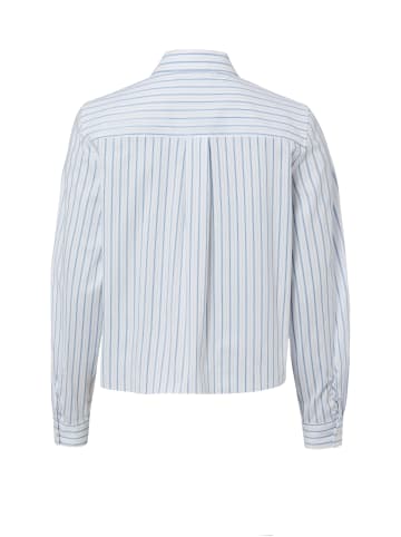 Marie Lund Bluse Tyler in weiß hellblau