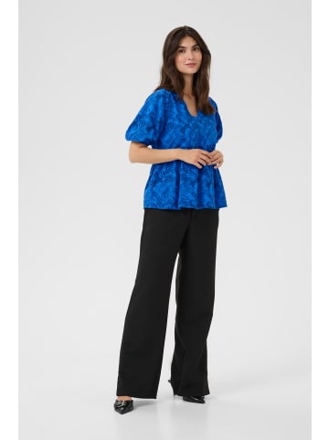CULTURE Kurzarm-Bluse CUtaylar Relaxed fit in Victoria Blue/Dress Blues