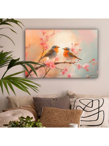 MuchoWow Leinwand Bilder Hellrosa