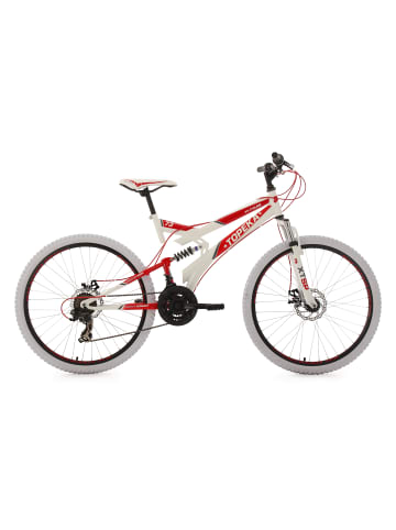 KS CYCLING Mountainbike Fully 26'' Topeka in Weiß-Rot