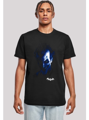 F4NT4STIC T-Shirt DC Comics Batman Arkham Asylum Joker Face Distress in schwarz