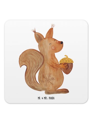 Mr. & Mrs. Panda Glasuntersetzer Eichhörnchen Weihnachten ohne S... in Weiß