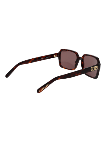 GCDS Unisex Sonnenbrille Quadratisch Braun