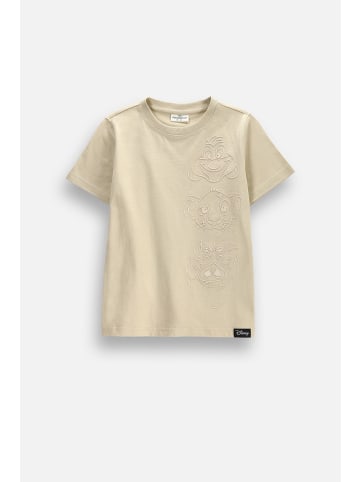 Coccodrillo Baumwoll-T-Shirt mit kurzen Ärmeln in beige